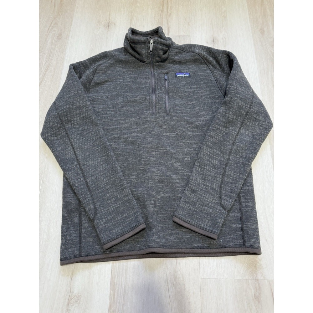 Patagonia Heathered Brown Better Sweater Full Zip Fleece Jacket Mens Size Medium